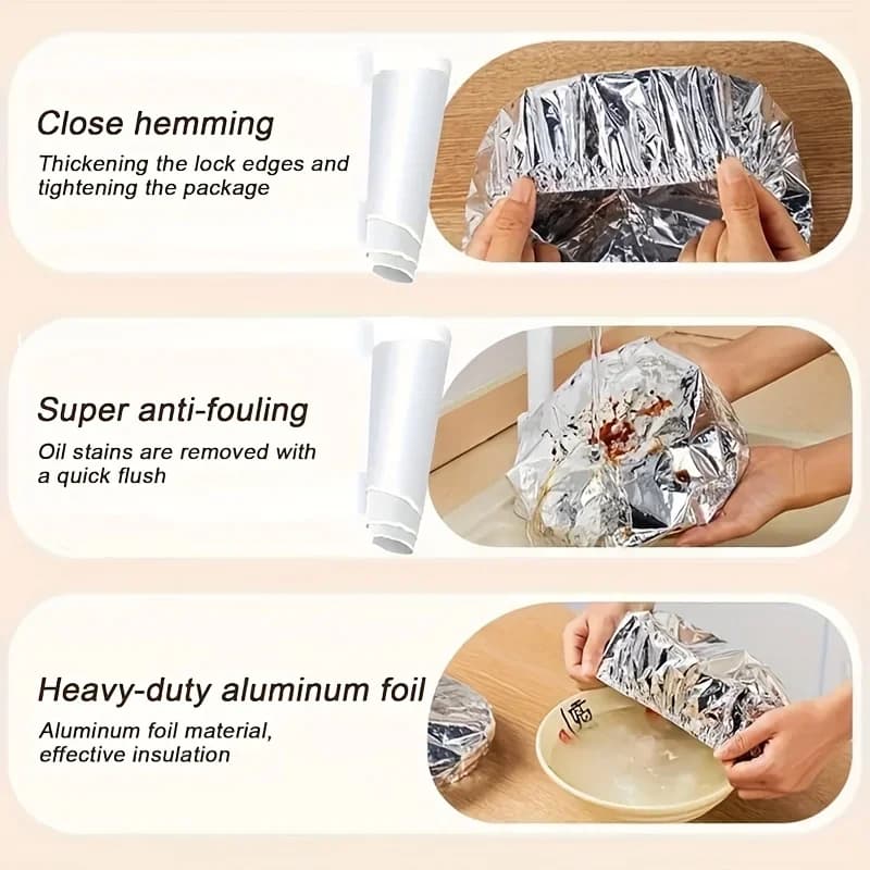 Set 10/100 Màng Bọc Giấy Bạc Bọc Bát Đĩa Cách Nhiệt Giữ Ấm Thực Phẩm Tiện Lợi