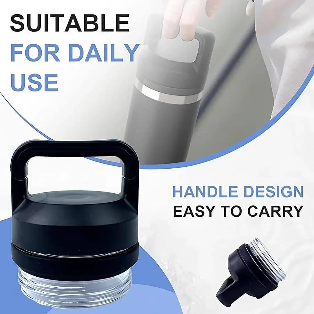 1/2/3 Nắp Thay Thế Rambler Chug, Tương Thích Với Các Mẫu YT 18oz, 26oz, 36oz, 64oz - Phụ Kiện Nắp Cốc Thể Thao