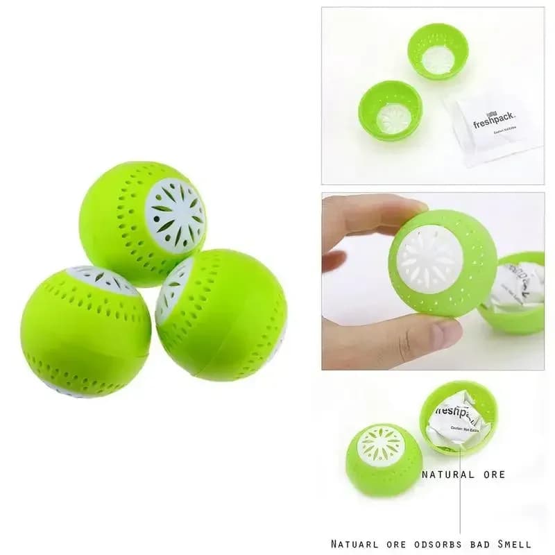 Bộ 3 Bóng Khử Mùi Tủ Lạnh Than Hoạt Tính - Dụng Cụ Vệ Sinh Nhà Cửa & Nhà Bếp