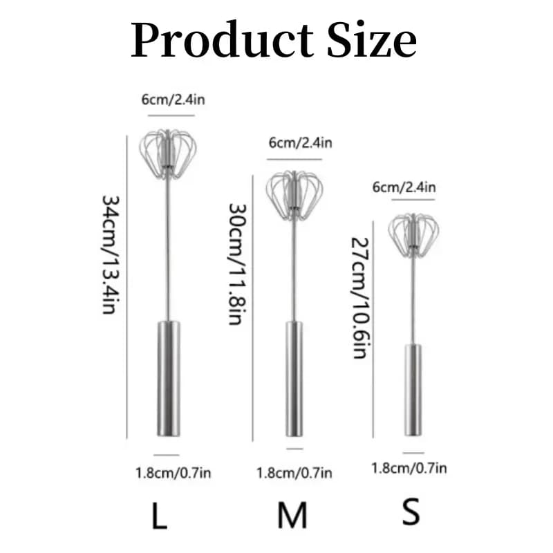 Cây Đánh Trứng Bán Tự Động Inox Dụng Cụ Đánh Bọt Kem Làm Bánh