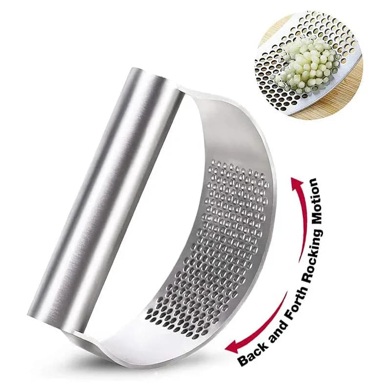 Dụng Cụ Nghiền Ép Tỏi Gừng Dạng Bập Bênh Bằng Thép Không Gỉ Cao Cấp