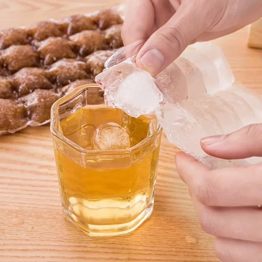 Túi làm đá viên dùng một lần 10-100 cái/gói, túi tạo đá tự khóa miệng tiện lợi