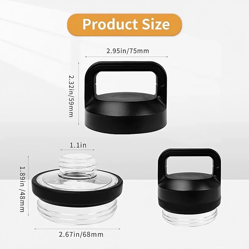 1/2/3 Nắp Thay Thế Rambler Chug, Tương Thích Với Các Mẫu YT 18oz, 26oz, 36oz, 64oz - Phụ Kiện Nắp Cốc Thể Thao
