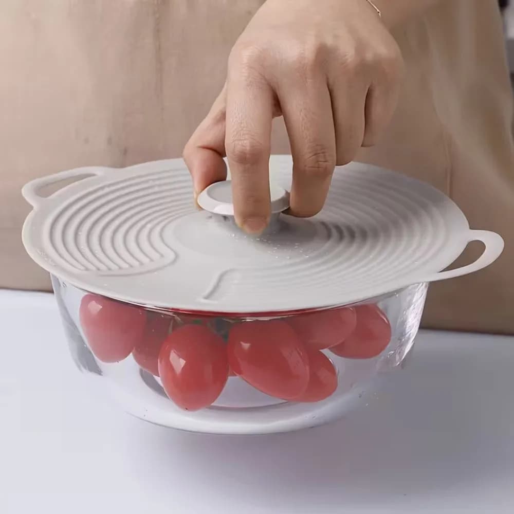 Nắp đậy bát silicone, nắp chống văng lò vi sóng, nắp chịu nhiệt tái sử dụng cho bát, đĩa, nồi, chảo, bếp, lò nướng