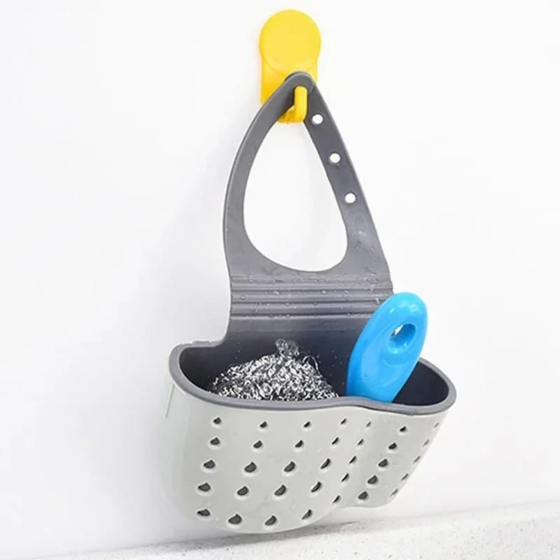 Giỏ Treo Bồn Rửa Chén Đựng Giẻ Rửa Bát & Xà Phòng Thoát Nước Tiện Lợi