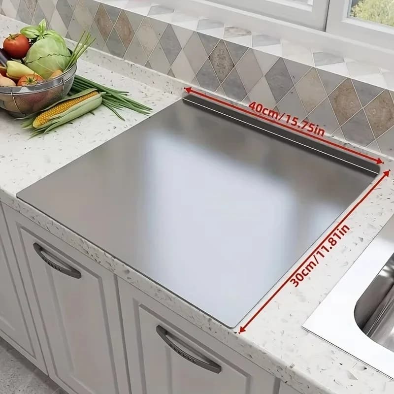 Thớt inox gấp gọn cỡ lớn, dụng cụ nhà bếp, nướng BBQ dùng cho gia đình & ngoài trời