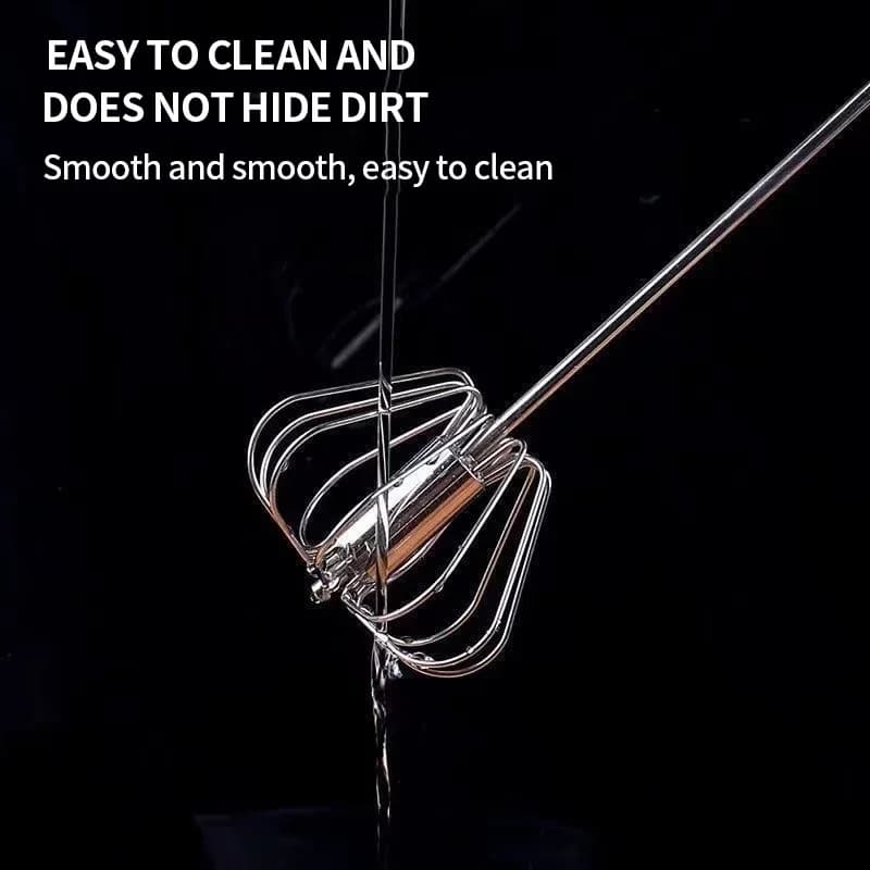 Cây đánh trứng bán tự động xoay tay, que đánh kem trộn bột làm bánh tiện lợi