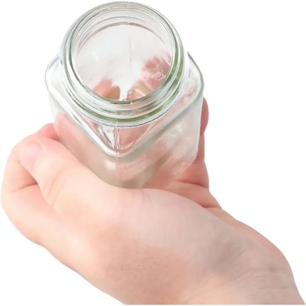 Bộ 6/12/24 hũ thủy tinh đựng gia vị nắp tre hoặc kim loại kèm nhãn dán và phễu gấp gọn