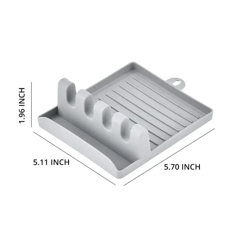 [Bán chạy] Giá gác nắp nồi và muôi xẻng để bàn bếp, khay để vá múc canh đũa muỗng tiện lợi