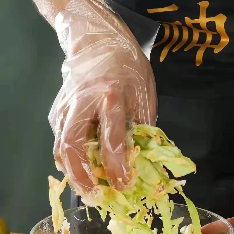 Găng Tay Nilon Dùng Một Lần Trong Suốt An Toàn Thực Phẩm Nấu Ăn Dọn Dẹp Tiệc BBQ