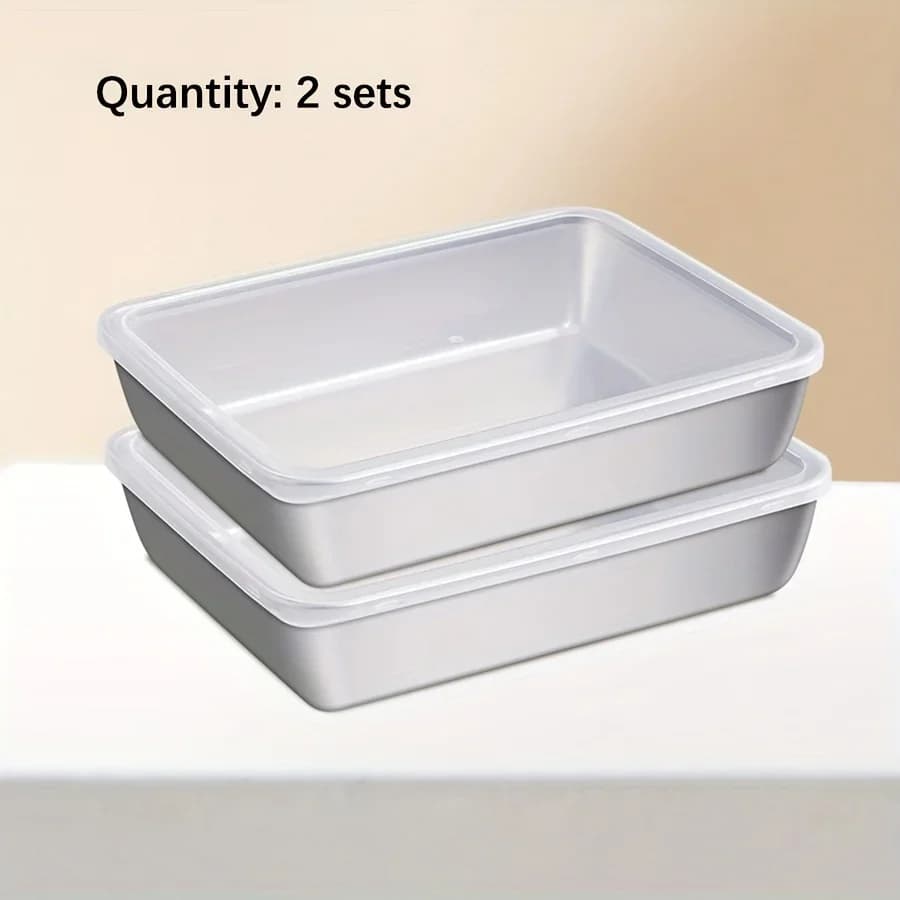 Bộ 3 Hộp Bảo Quản Thực Phẩm Inox Kín Khí Không Chứa BPA - Đựng Đồ Tủ Lạnh, Đồ Khô