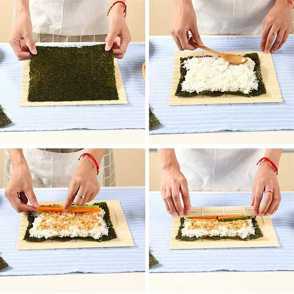 Mành Cuộn Sushi Bằng Tre Chống Dính Phong Cách Nhật Bản Tiện Lợi