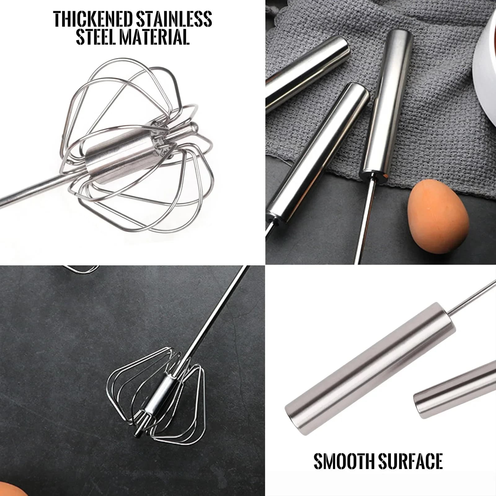 Cây Đánh Trứng Bán Tự Động Inox Dụng Cụ Đánh Bọt Kem Làm Bánh