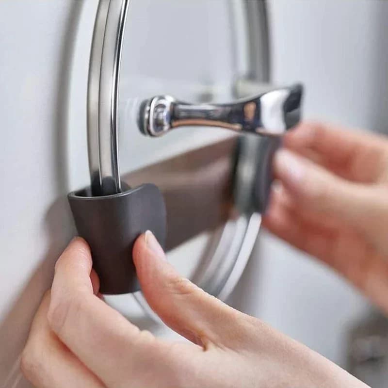 Bộ 1/2/4 Giá Treo Nắp Xoong Nồi Dán Tường Không Cần Khoan Tiện Lợi